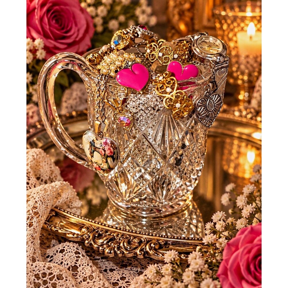 💗Love Struck Jewelry Jar- A Curated Collection of Hearts and Treasures